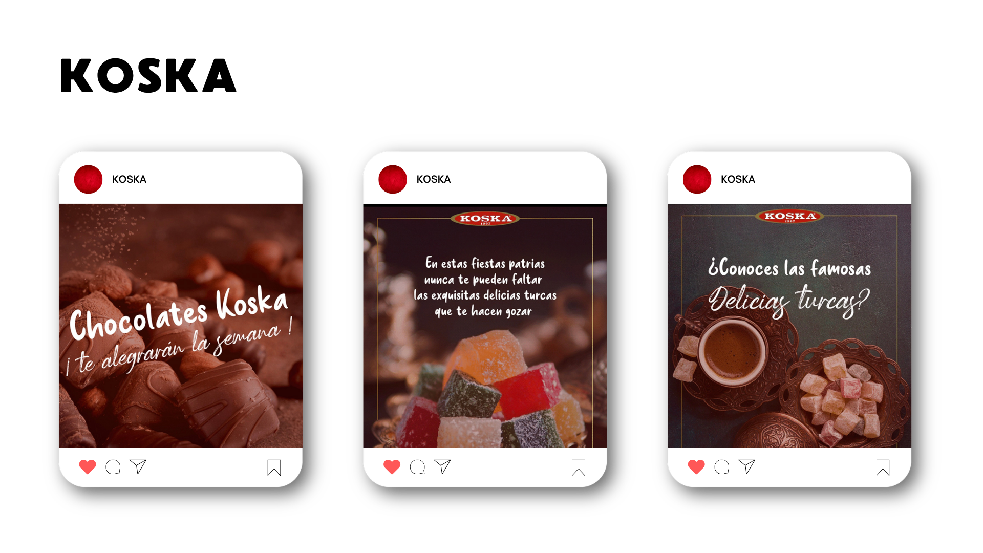 Koshka Chocolates social media content by SeaFox Design