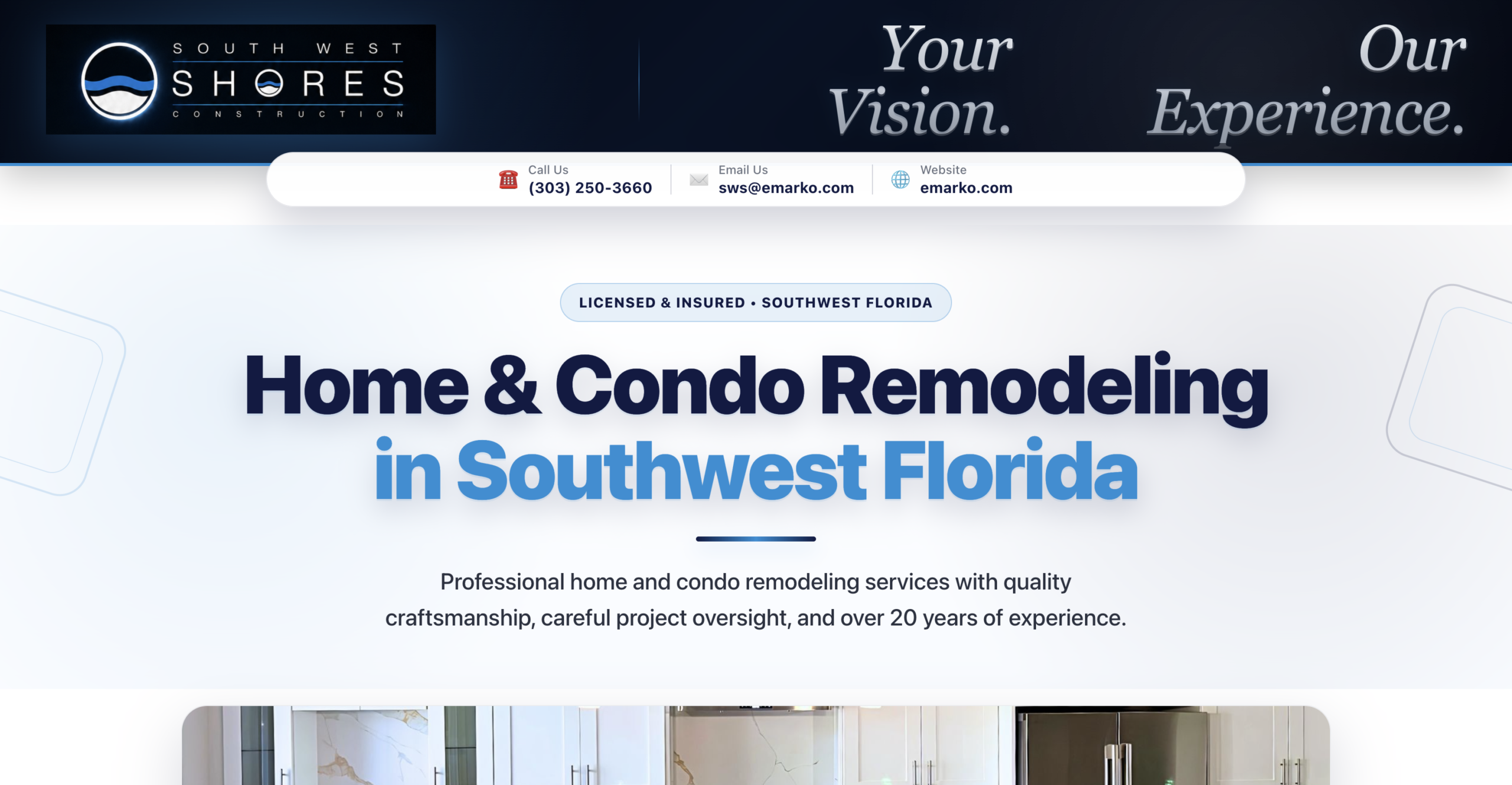 Emarko website design by SeaFox Design